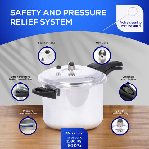Universal Ultra interior filled with stew to show 6.3-quart capacity benefit