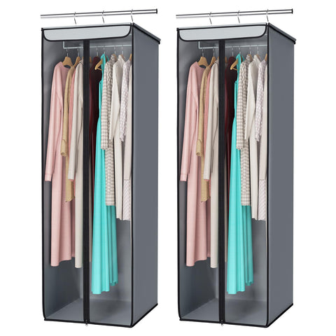 Univivi garment bag front view showing roomy protection for clothes