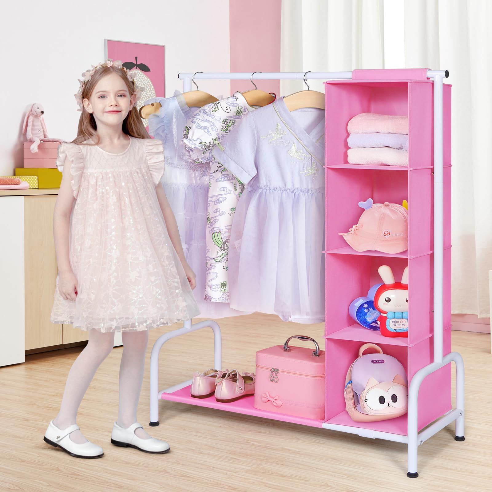 Univivi side organizer pockets close-up holding shoes and accessories for quick access