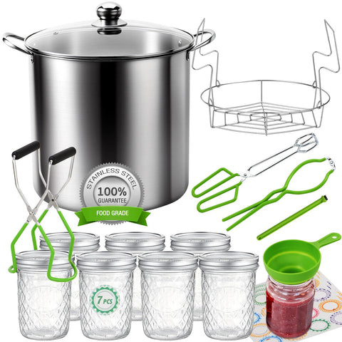 UONMAY canner front view showcasing stainless steel pot and lid, durable and versatile