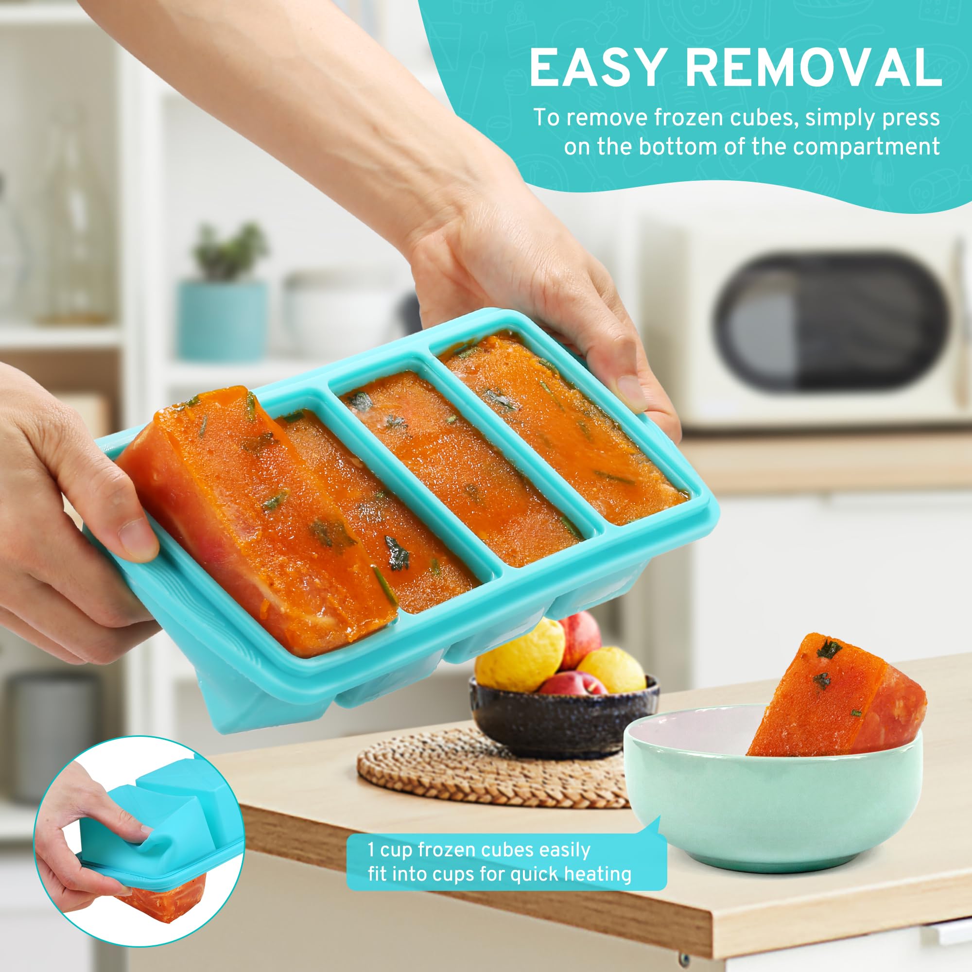 Uozuke close-up cavity texture and flexible silicone for easy unmolding