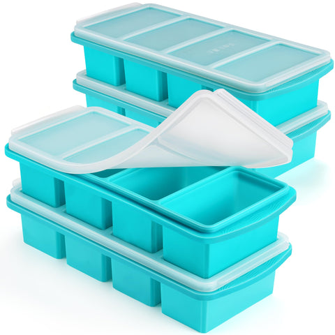 Uozuke tray front view showing aqua color and neat storage, keeps food organized