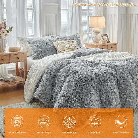 UOZZI BEDDING folded comforter showing compact storage and easy-care convenience