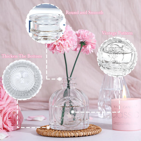 UPBUD vase held in hand showing size scale and easy handling