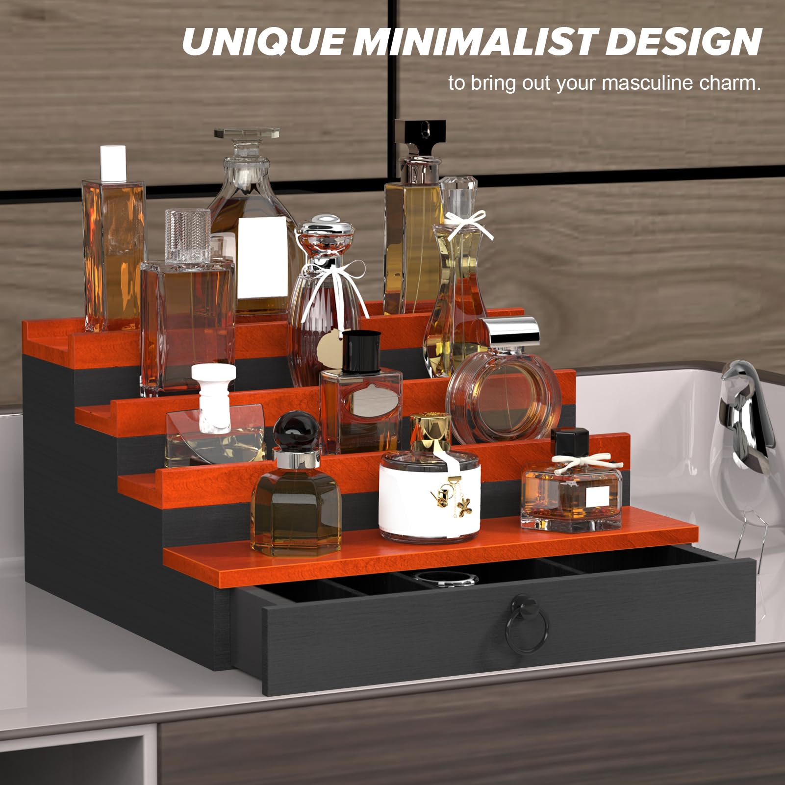 upcessory drawer divider holding watches and rings for protected organization