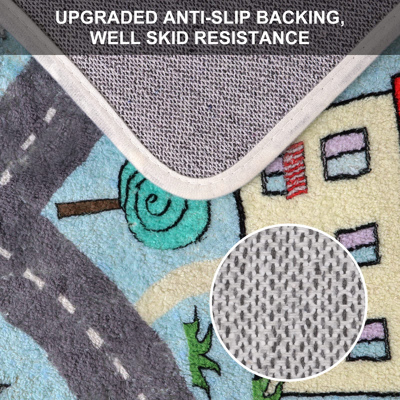 Uphome underside showing thermoplastic rubber backing for non-slip safety