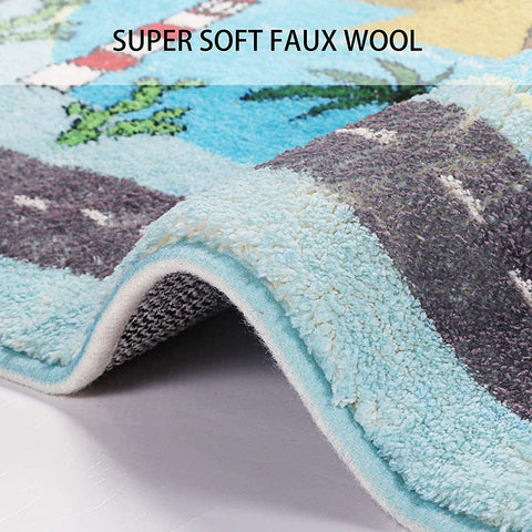 Uphome close-up of soft microfiber pile showing plush comfort for feet