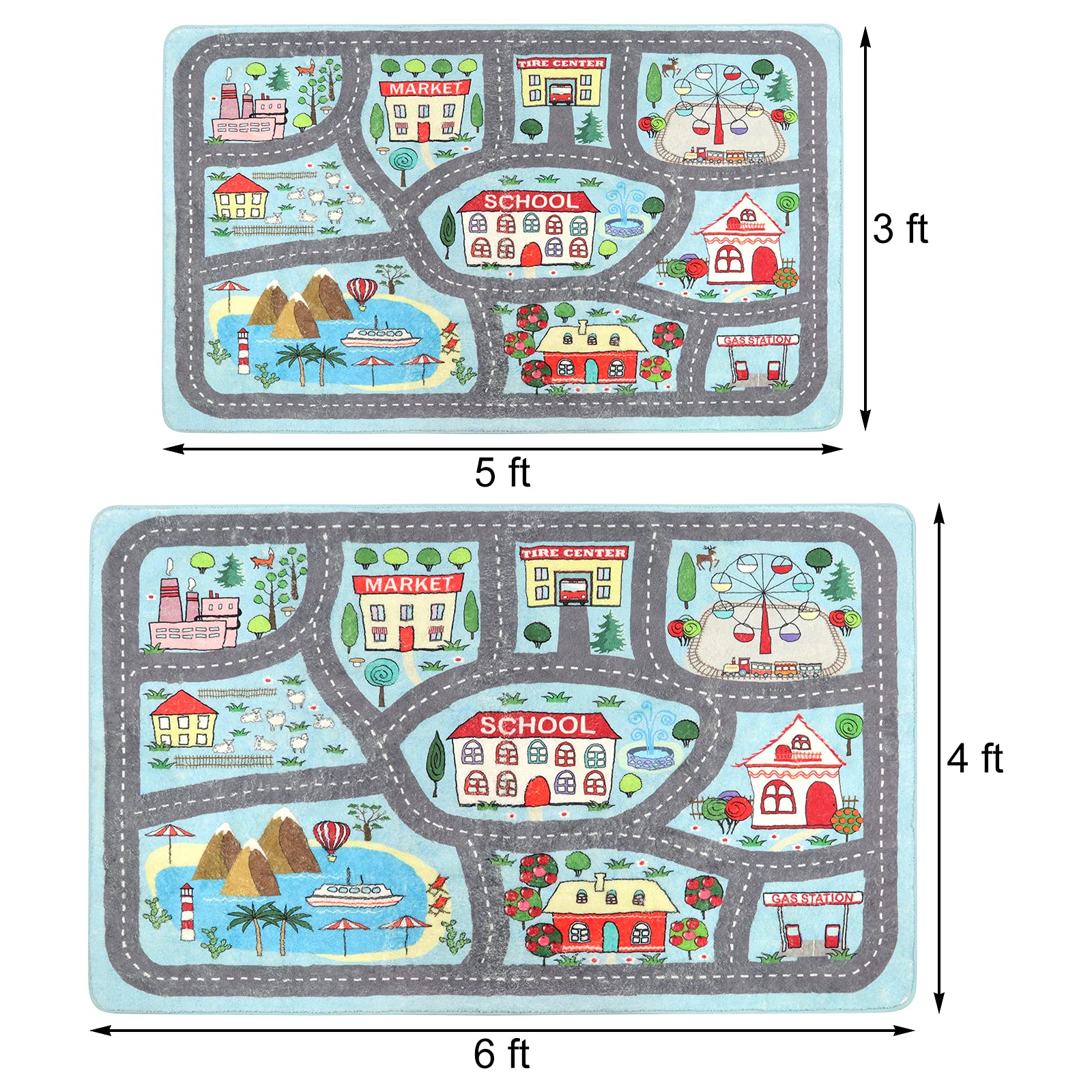 Uphome rug next to furniture showing 4x6 scale for room planning