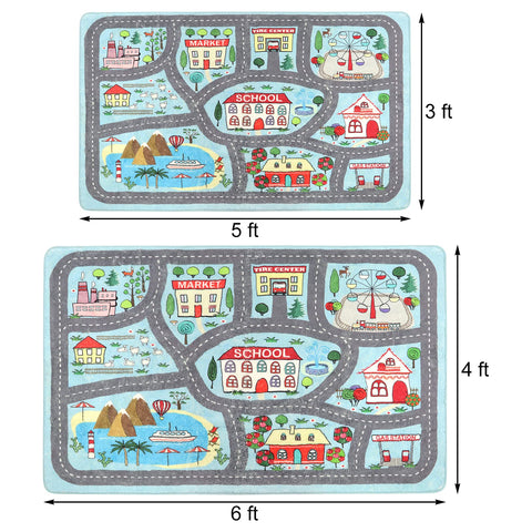 Uphome rug next to furniture showing 4x6 scale for room planning