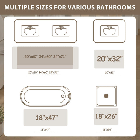 Uphome runner placed by tub providing cushioned step and grip