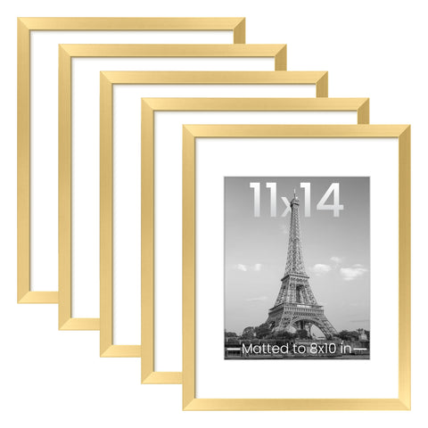 upsimples gold 11x14 frame front view shows elegant profile and cohesive look