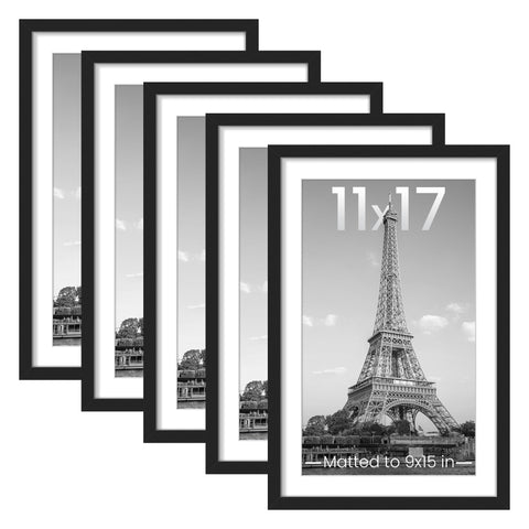 upsimples black 11x17 frame front view shows sleek look and easy display