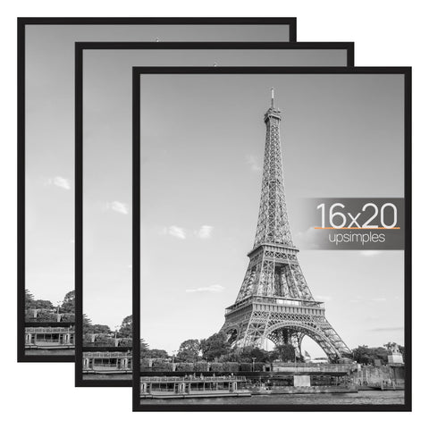 upsimples black 16x20 frame front view showing sleek display benefit