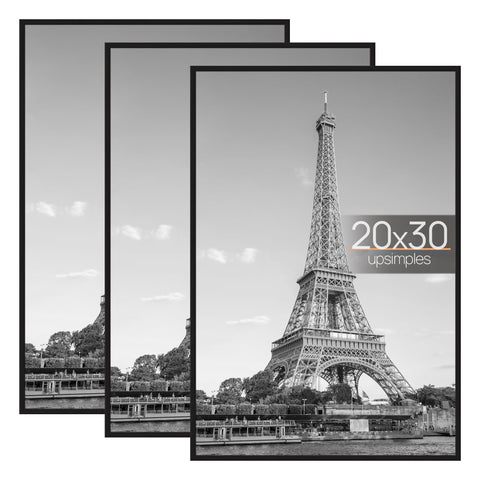 upsimples front view of 20x30 frame showing neat black profile and easy display benefit
