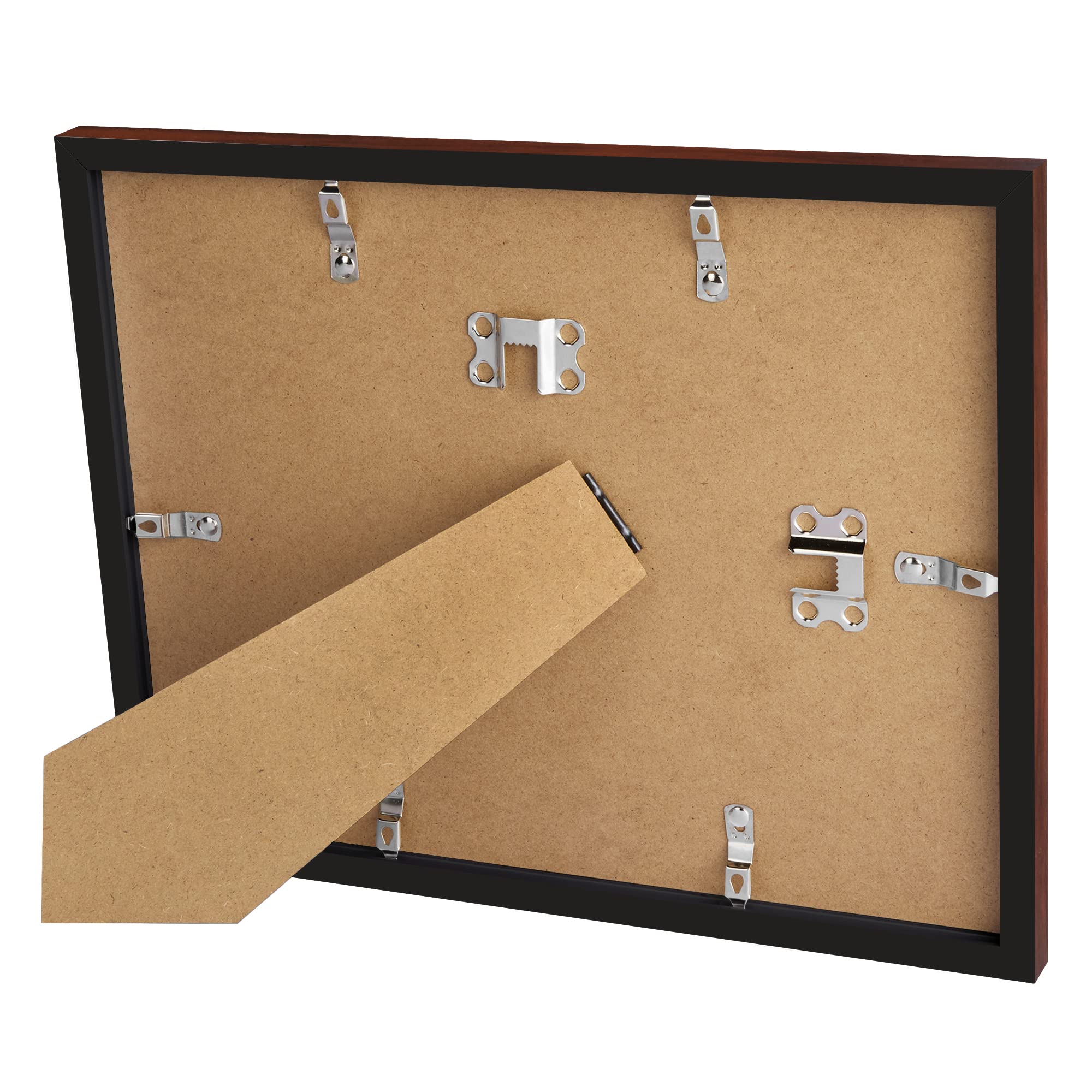 upsimples frame backing with spring clips and dual-hang hardware for versatility