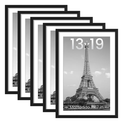 upsimples front view 13x19 frame showing sleek black border and display benefit