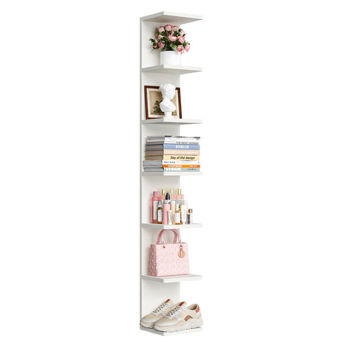 upsimples front view white shelf showing clean modern storage benefit
