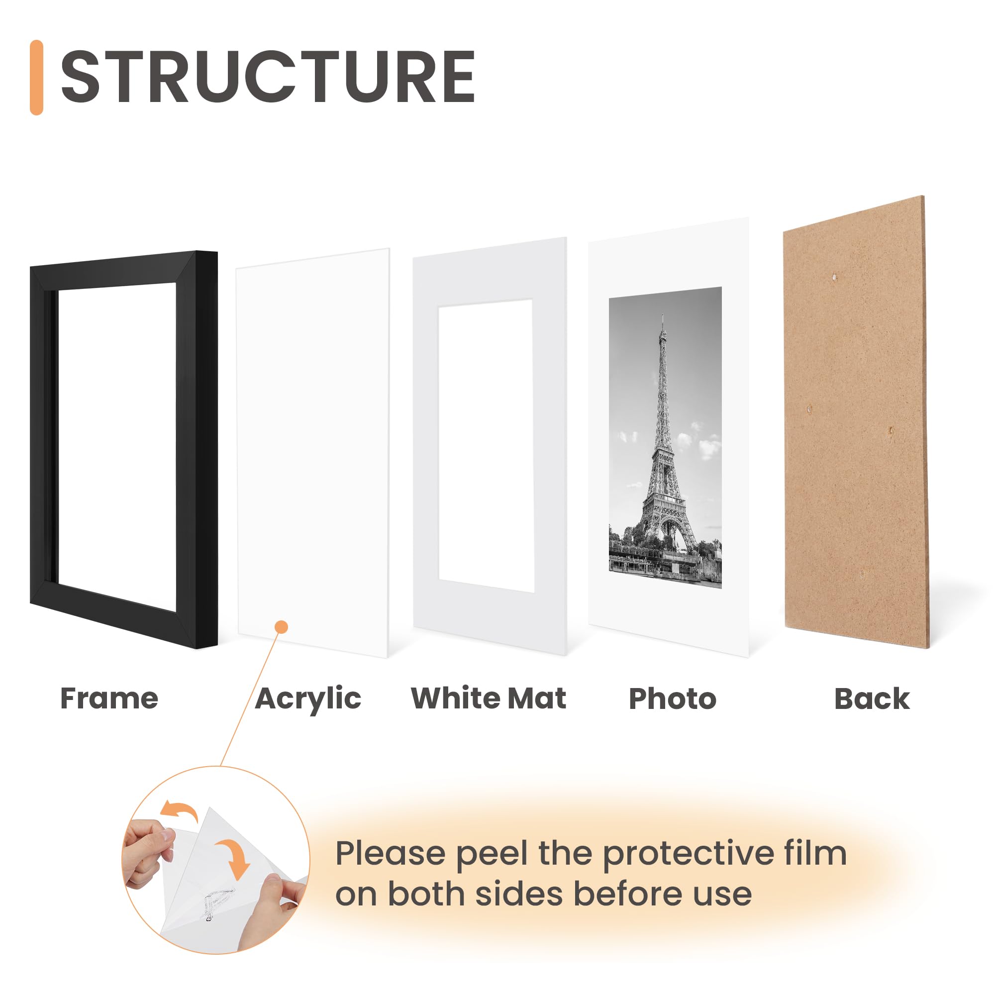 upsimples gallery wall with ten frames creating a cohesive family photo display