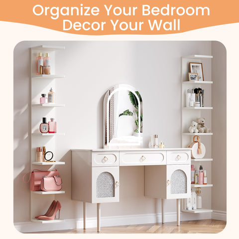upsimples vanity display with perfumes demonstrating organized styling benefit