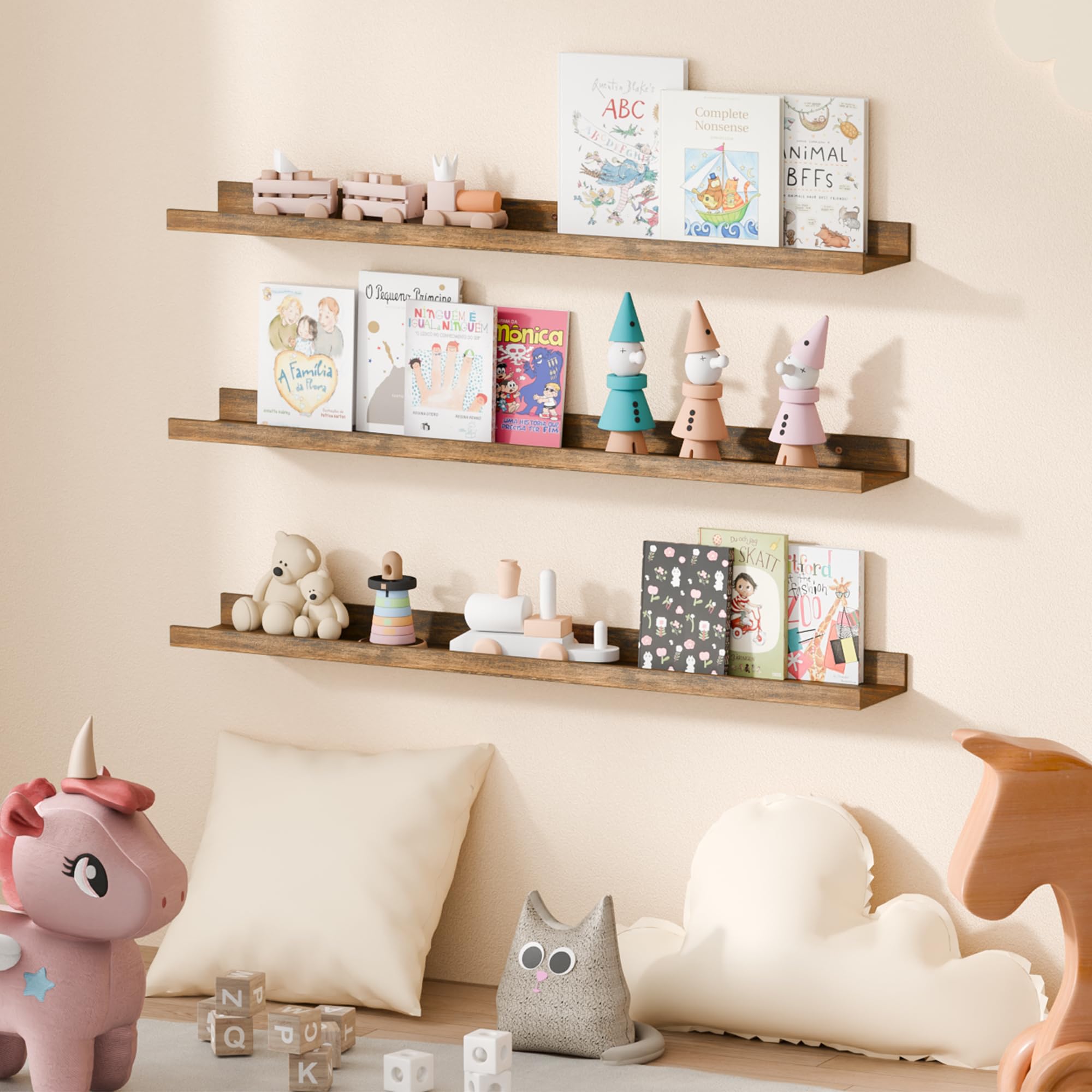 upsimples shelf with books and objects to show scale and organizational benefit