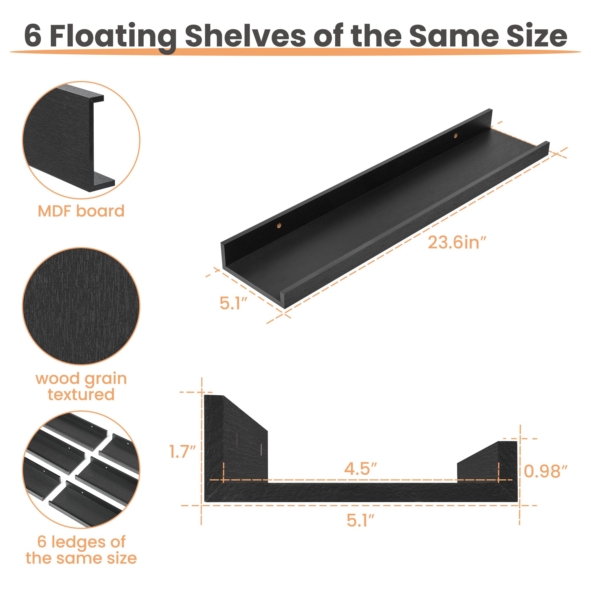 upsimples black shelf mounted in bathroom holding toiletries, saves countertop space