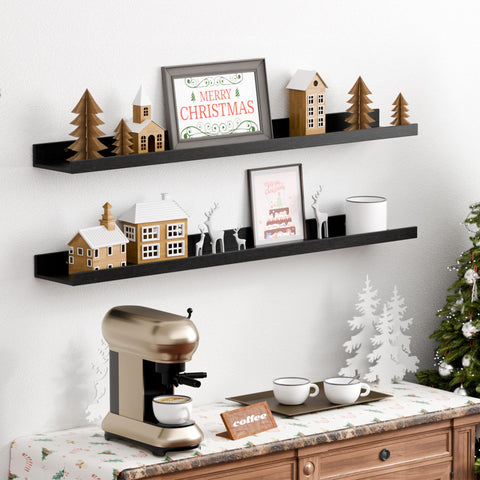 upsimples shelf mounted with plants and frames, demonstrating stylish display benefit