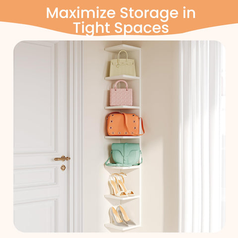 upsimples shelf next to dresser showing vertical-space saving benefit
