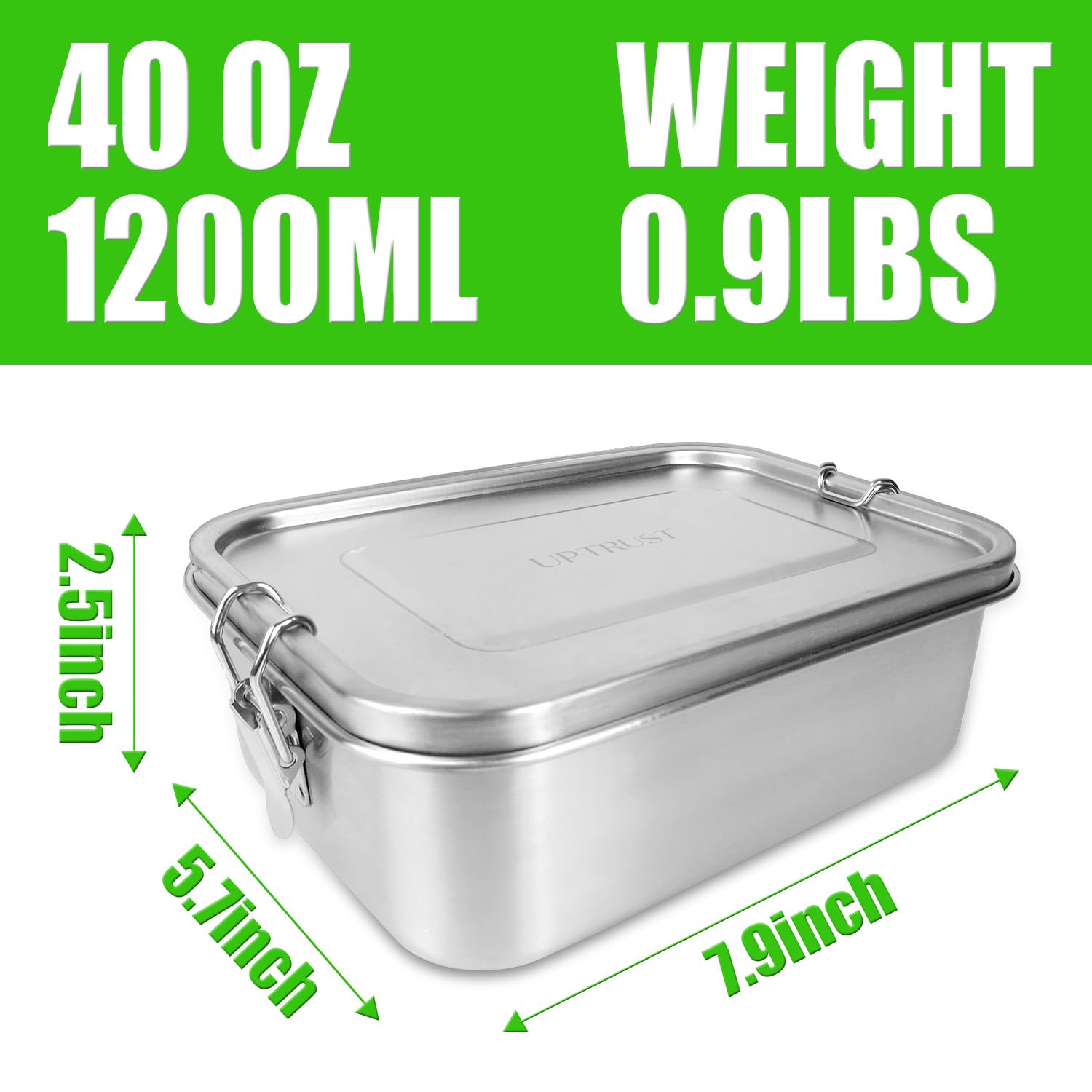 UPTRUST open bento displaying three compartments for organized meals