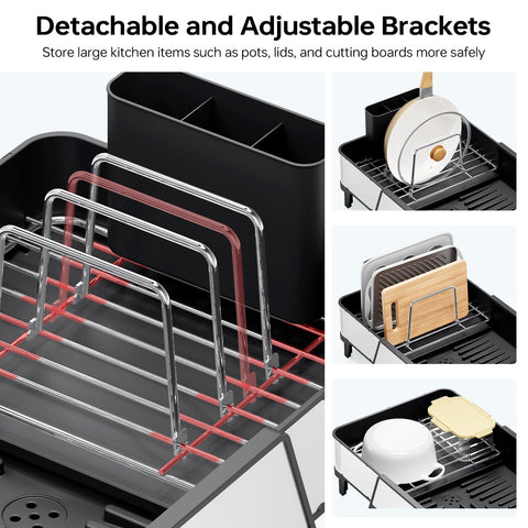 Urackify funnel-shaped drainboard and drip holes directing water to sink