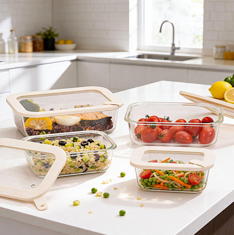 Urban Green labeled lids and container capacities for easy identification and meal planning