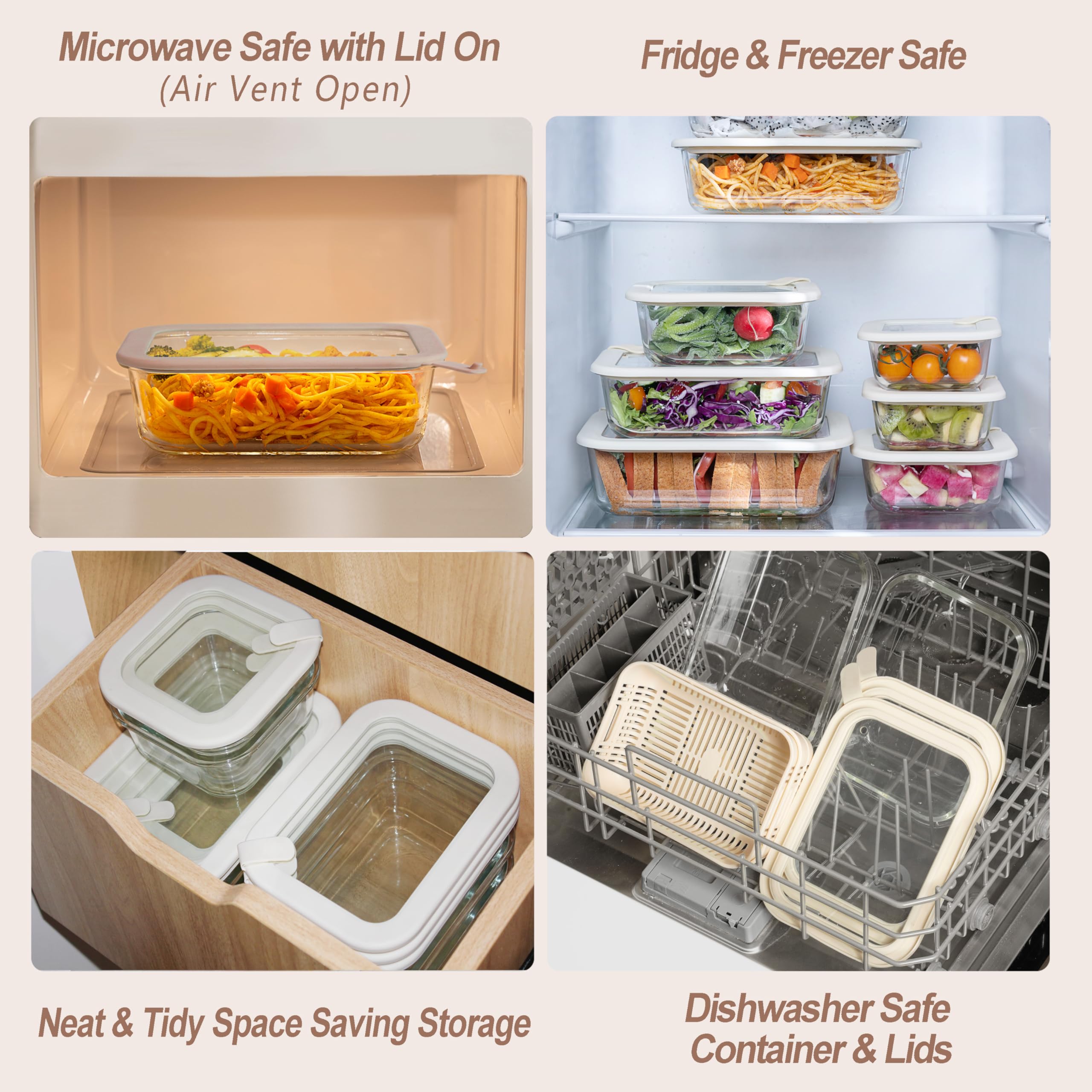 Urban Green shot showing glass container moved from freezer to oven illustrating temperature resilience