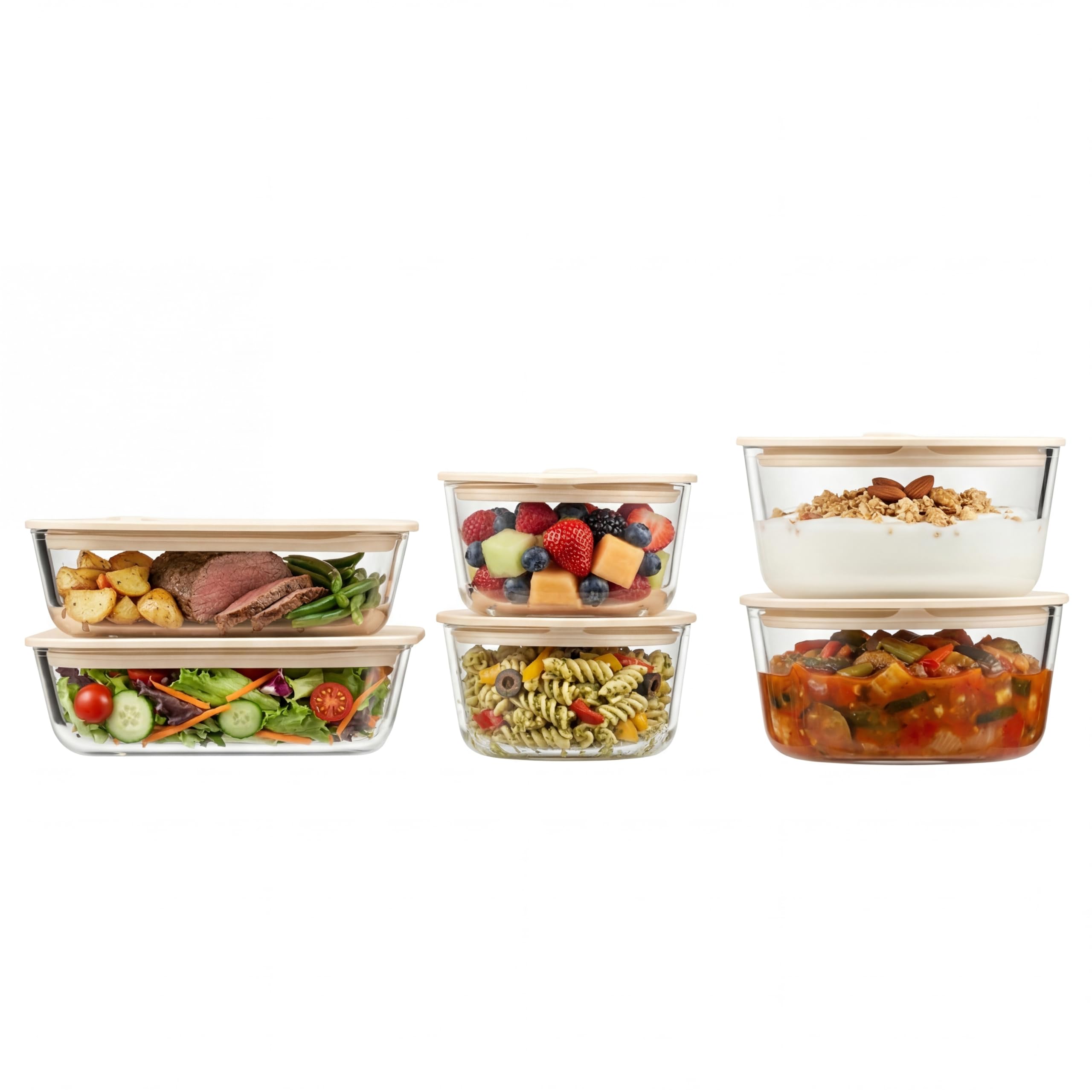 Urban Green round container filled with salad showing freshness preservation and food visibility