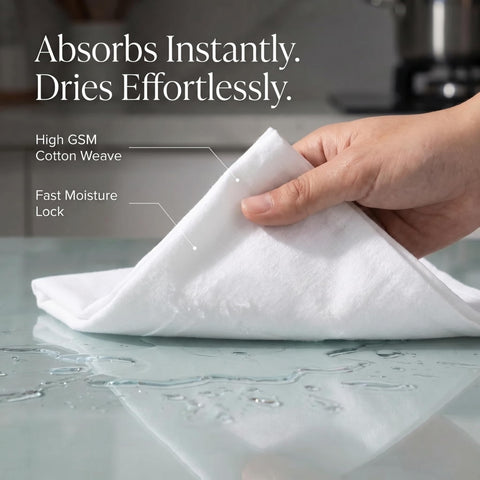 Urban Villa close cotton weave highlighting softness and improved absorbency benefit