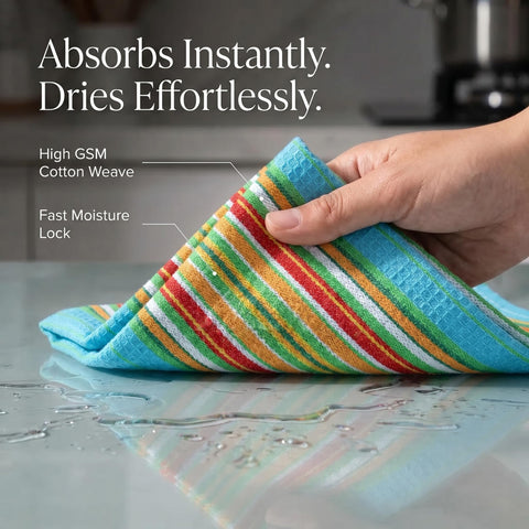 Urban Villa folded stack of towels highlighting thickness and neat storage, space-saving