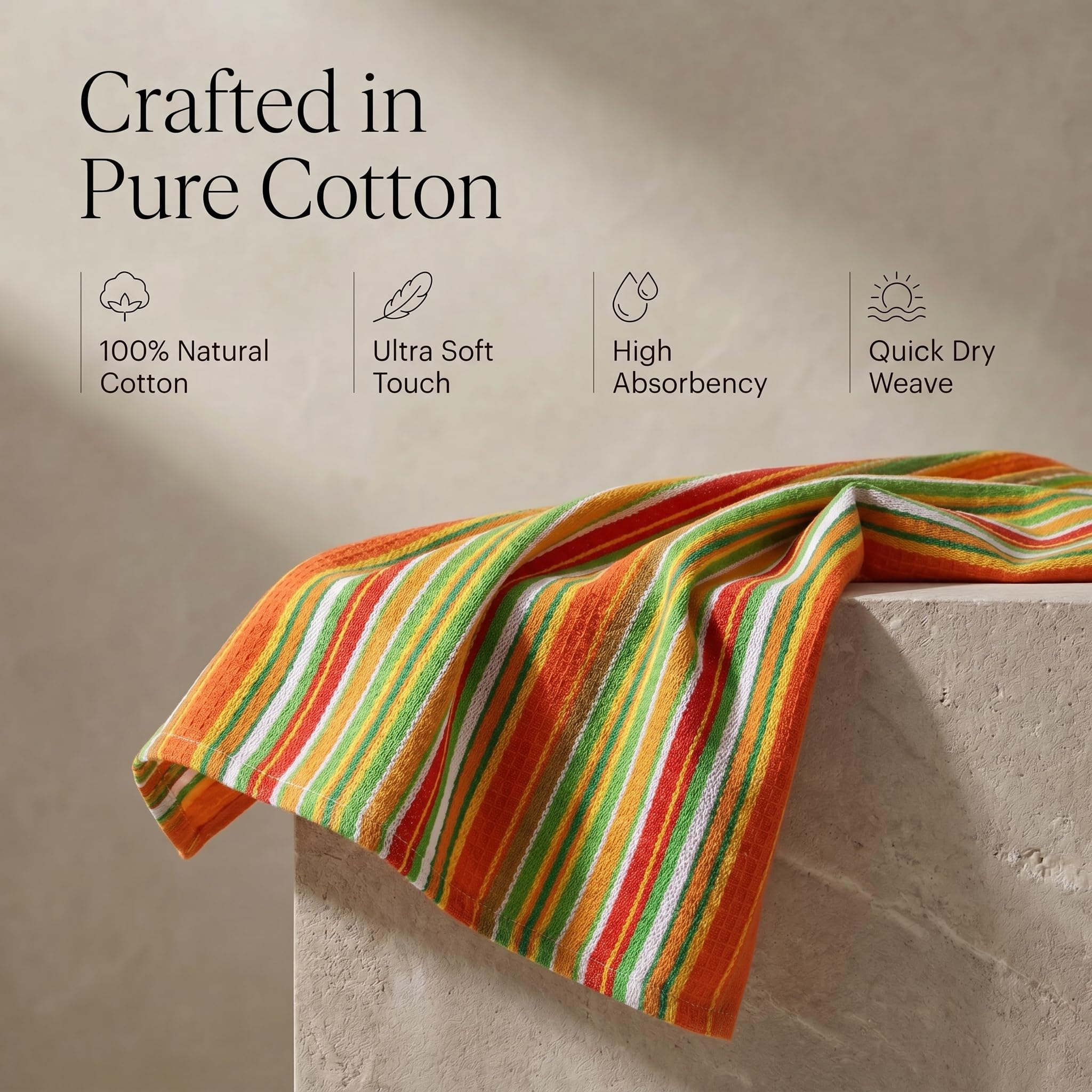 Urban Villa hanging loop detail on towel showing easy storage and quick drying
