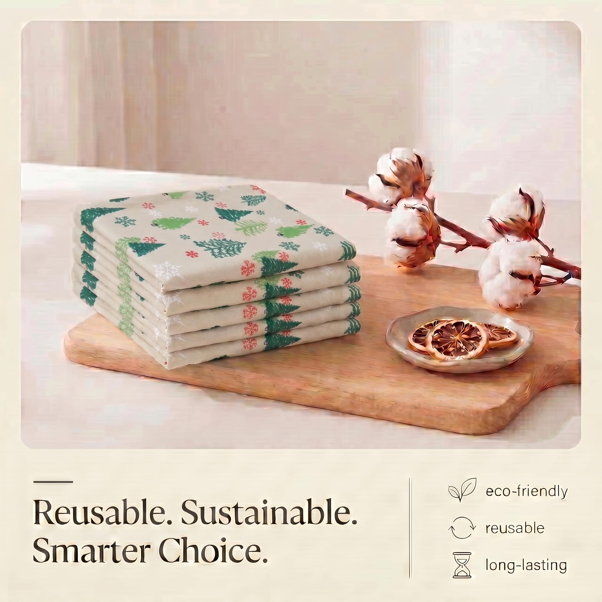 Urban Villa towel in breakfast setting adding decor and practical cleanup benefit