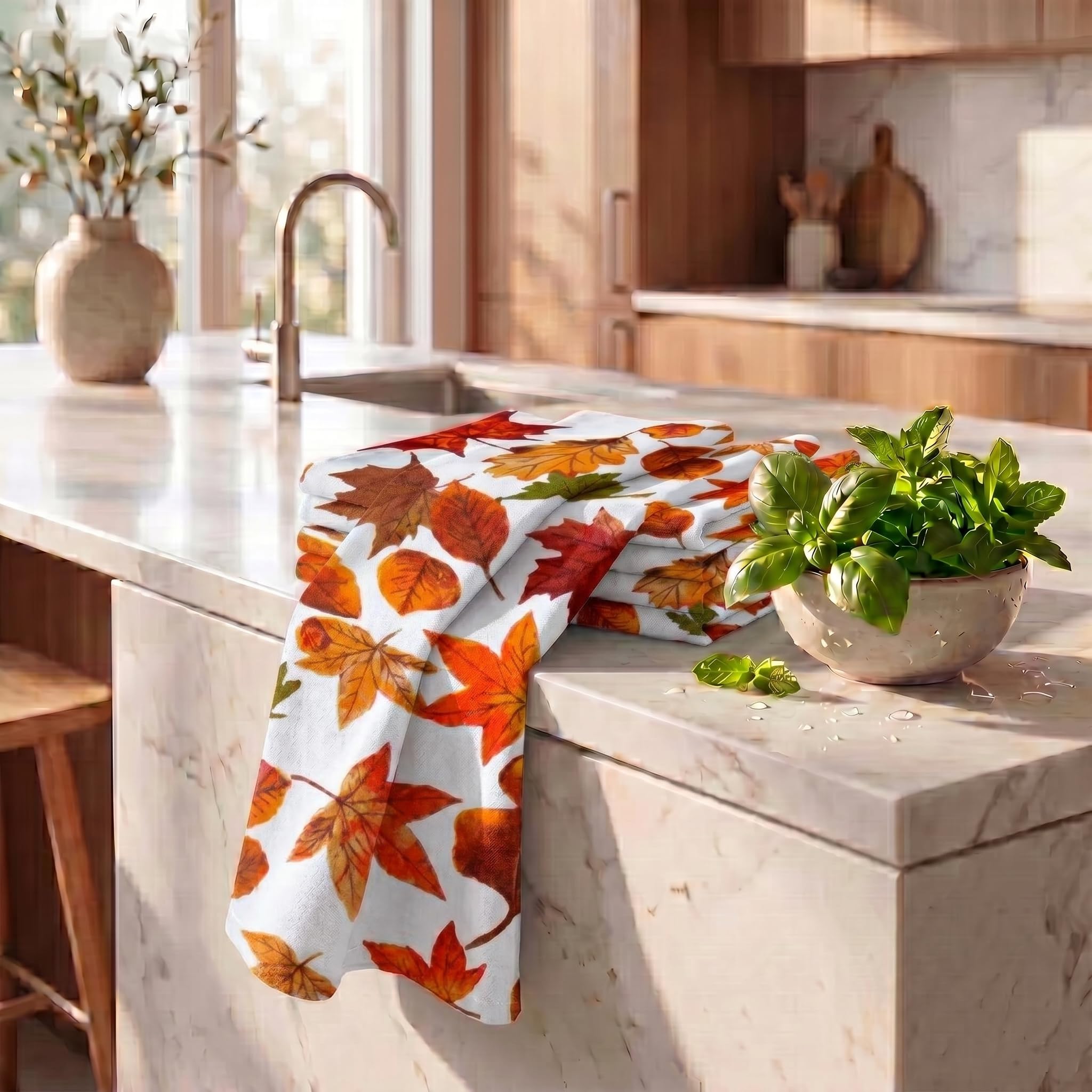 Urban Villa towel on counter with scale to show generous 20x30 benefit