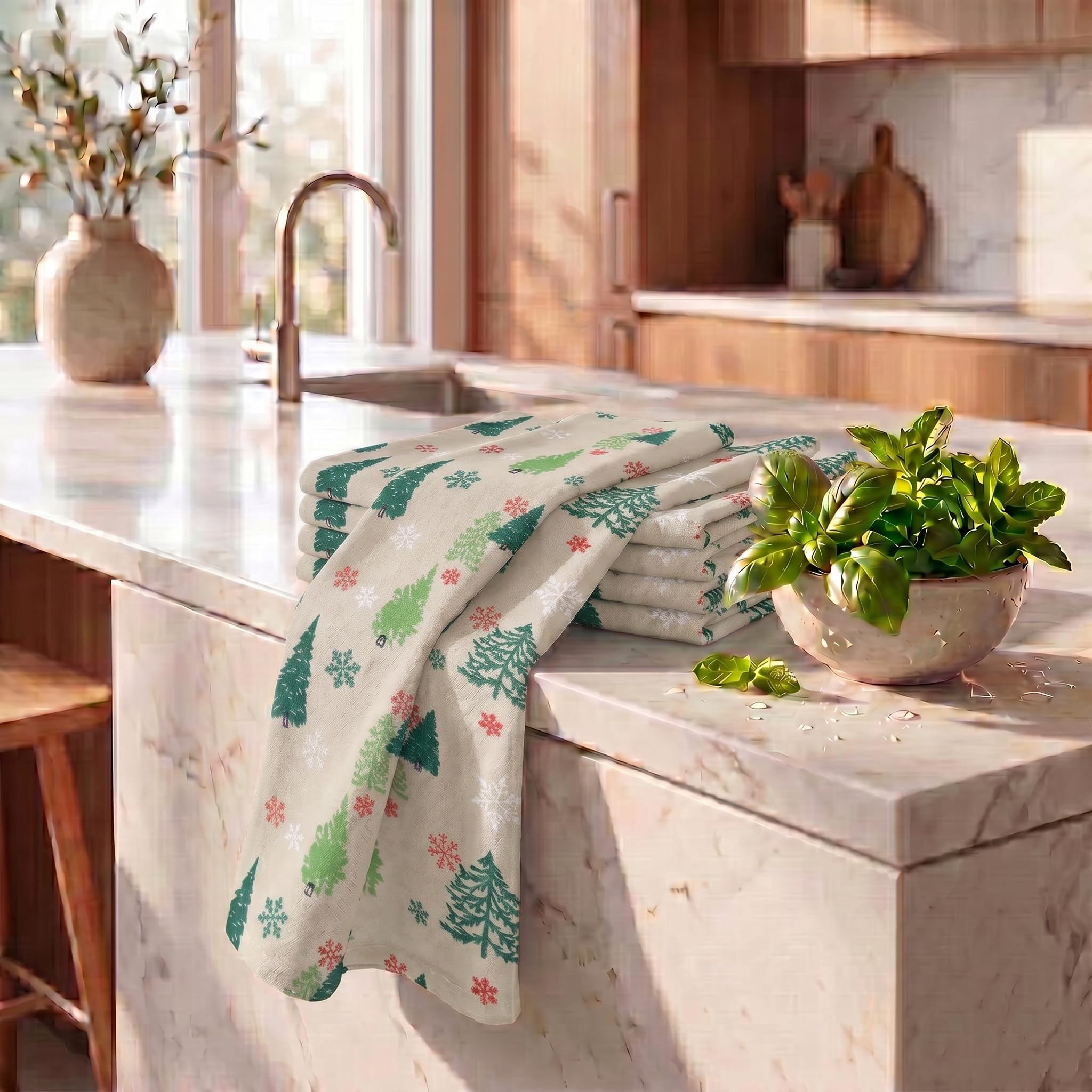 Urban Villa towel wiping kitchen counter to remove spills and protect surfaces benefit
