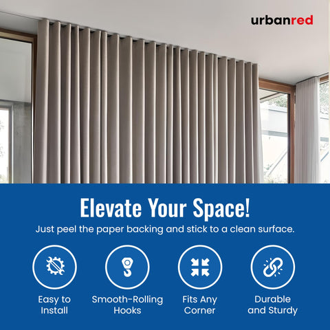 UrbanRed installed in a living room showing clean aesthetic and room-dividing benefit