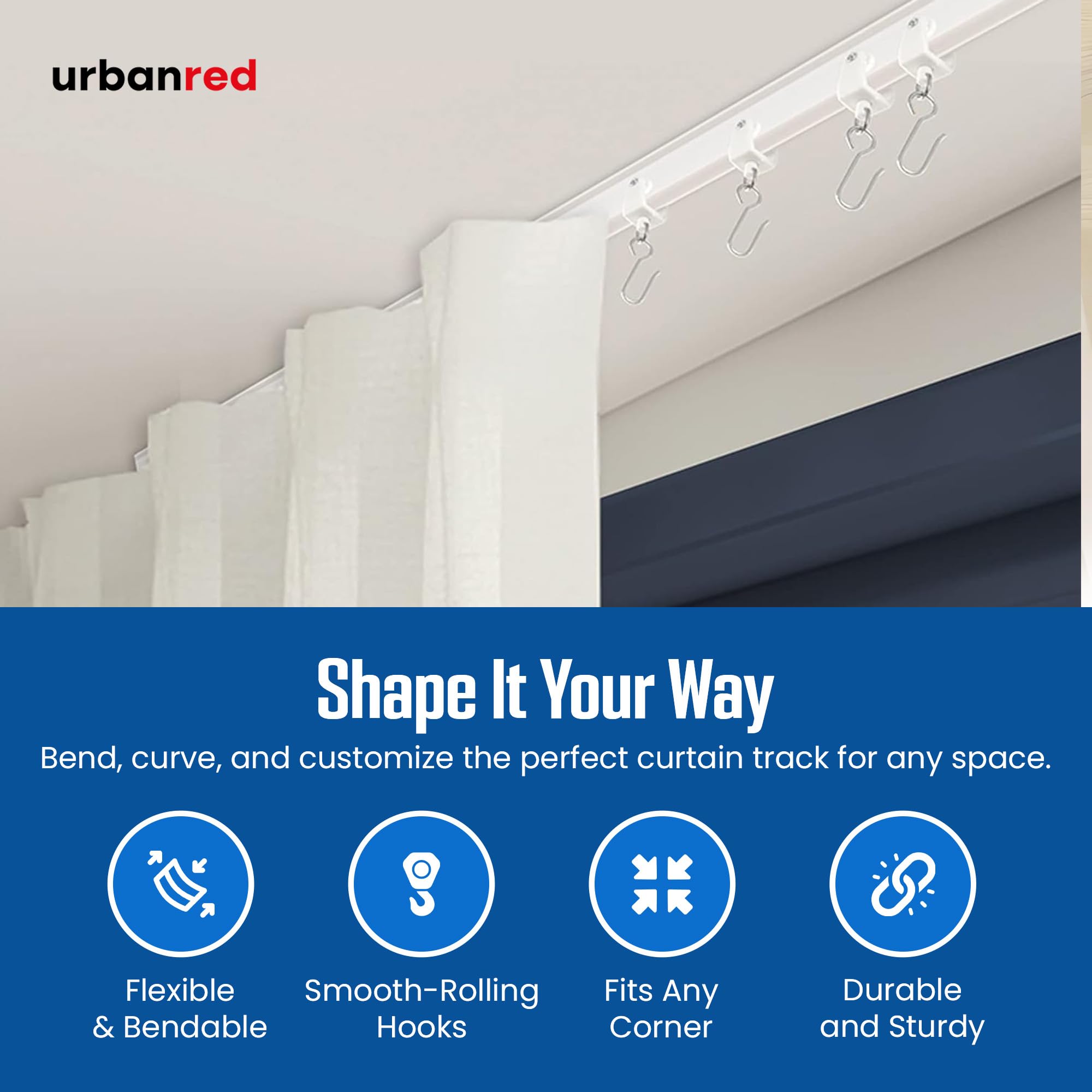 UrbanRed hand holding track to show scale and ease of shaping