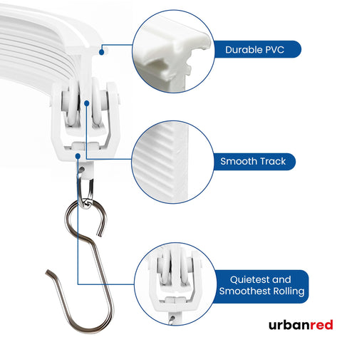 UrbanRed snap-on ceiling bracket detail showing quick, tool-free mounting