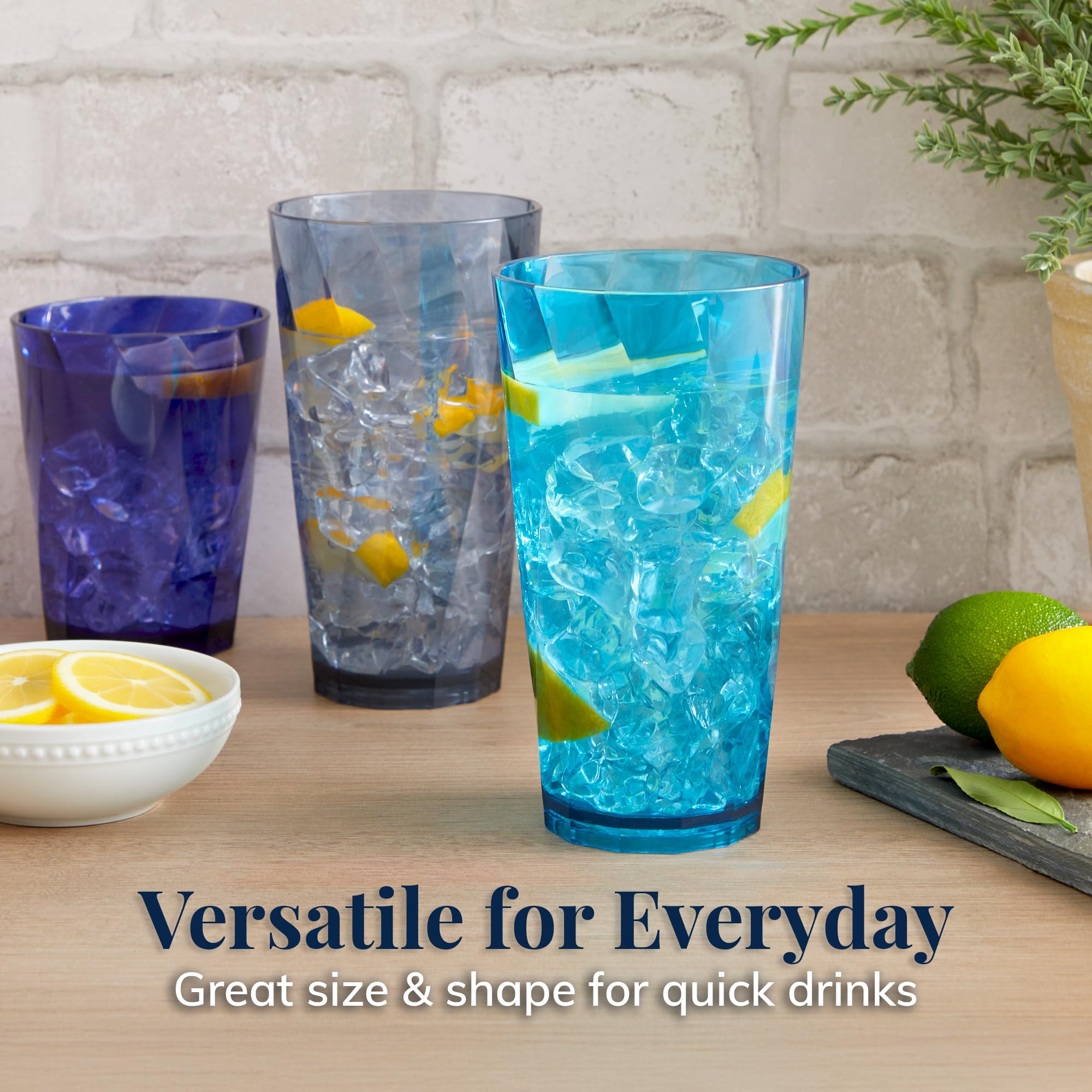US Acrylic 20oz and 14oz cups side-by-side showing size versatility