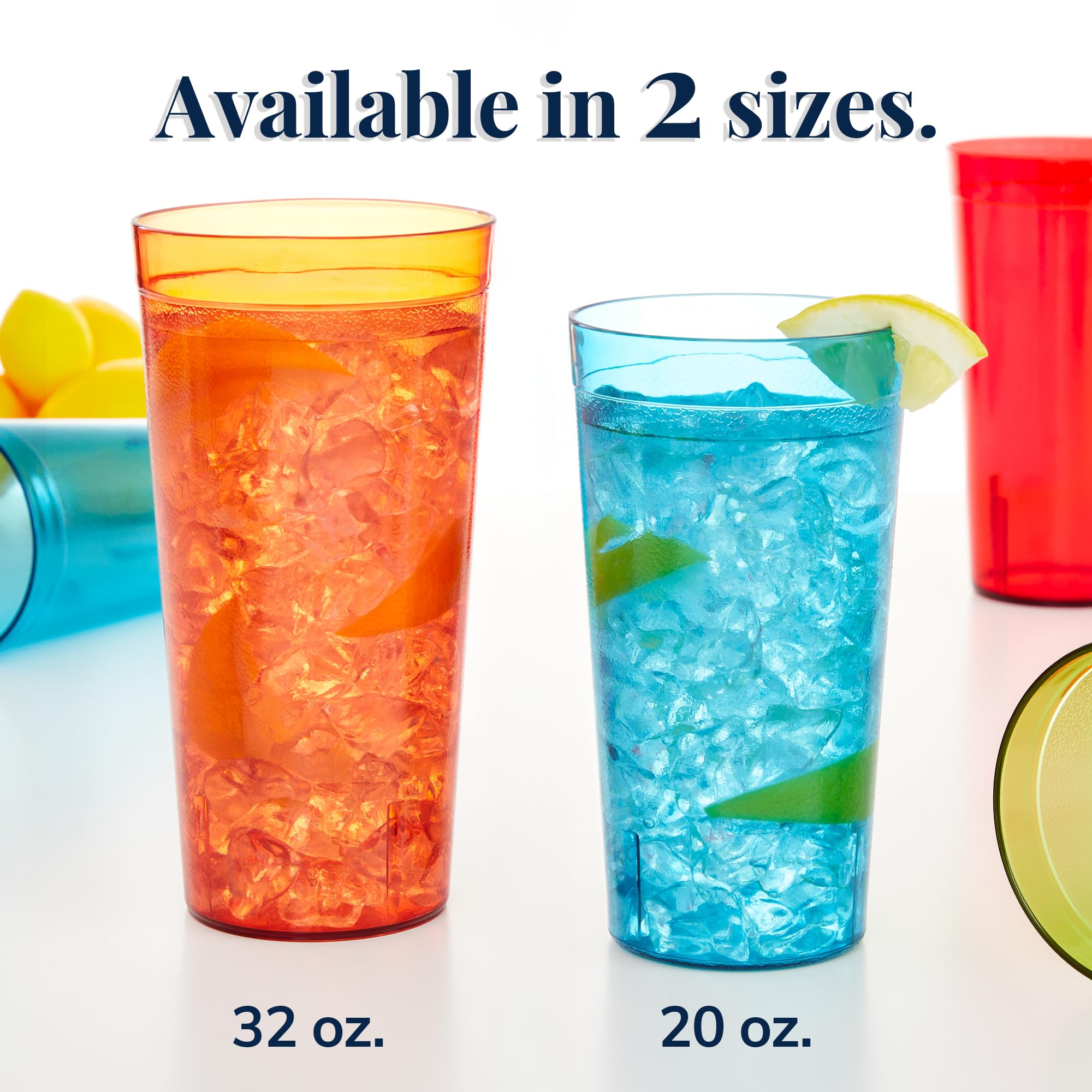 US Acrylic rim detail showing smooth top edge for comfortable sipping