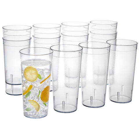 US Acrylic clear front view showing 32oz tumblers, durable and stylish