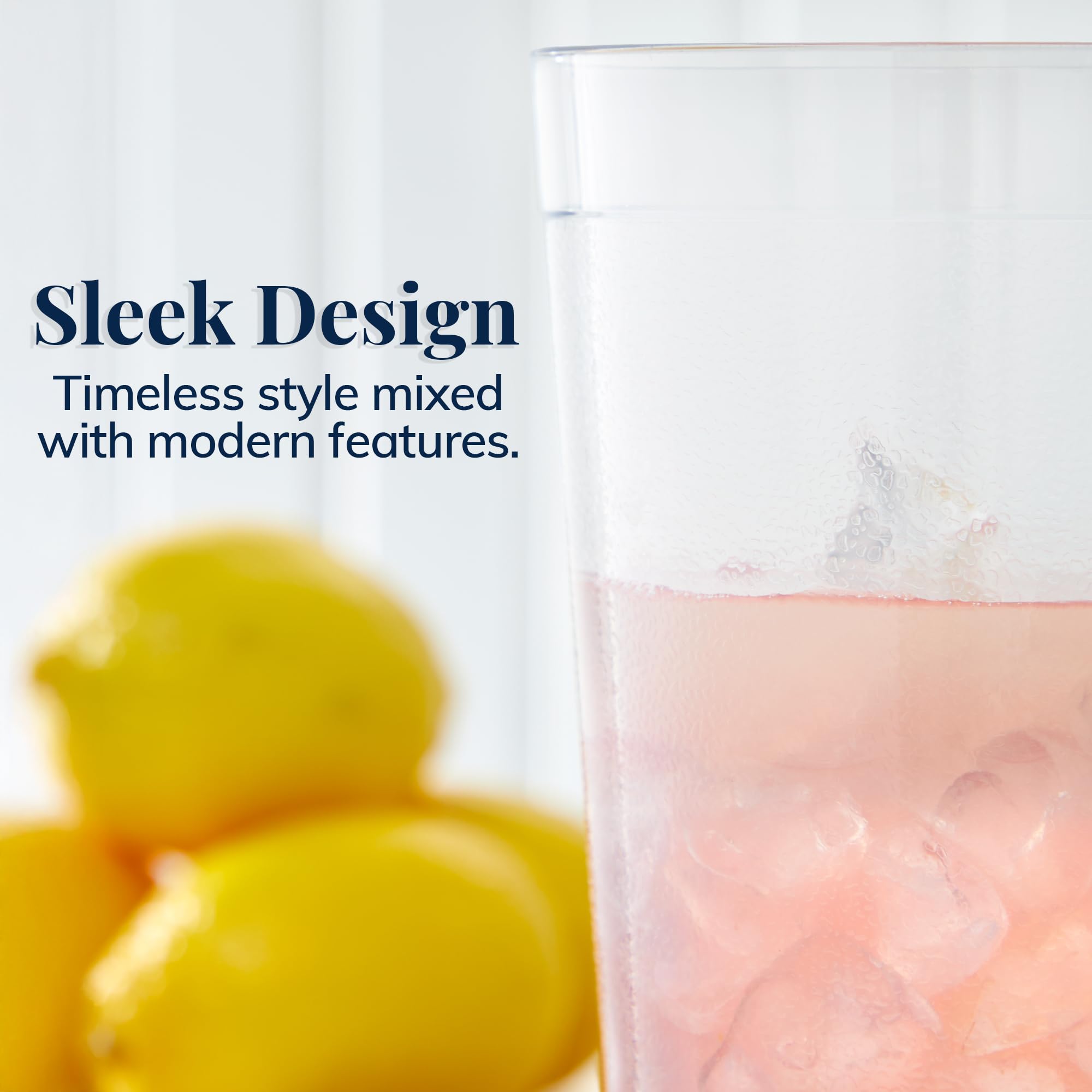 US Acrylic cups in dishwasher rack illustrating easy cleanup advantage