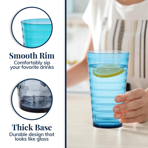 US Acrylic splash color array showcasing indigo blue teal aqua and grey for coordinated tables