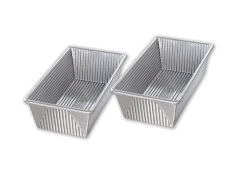 USA Pan front view showing two 1 lb loaf pans and durable finish for reliable baking