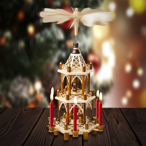 USA SUPREME displayed under a Christmas tree in a living room, creating cozy rotating light and seasonal atmosphere