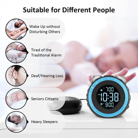 uscce alarm shaker placed under pillow demonstrating tactile wake-up effectiveness