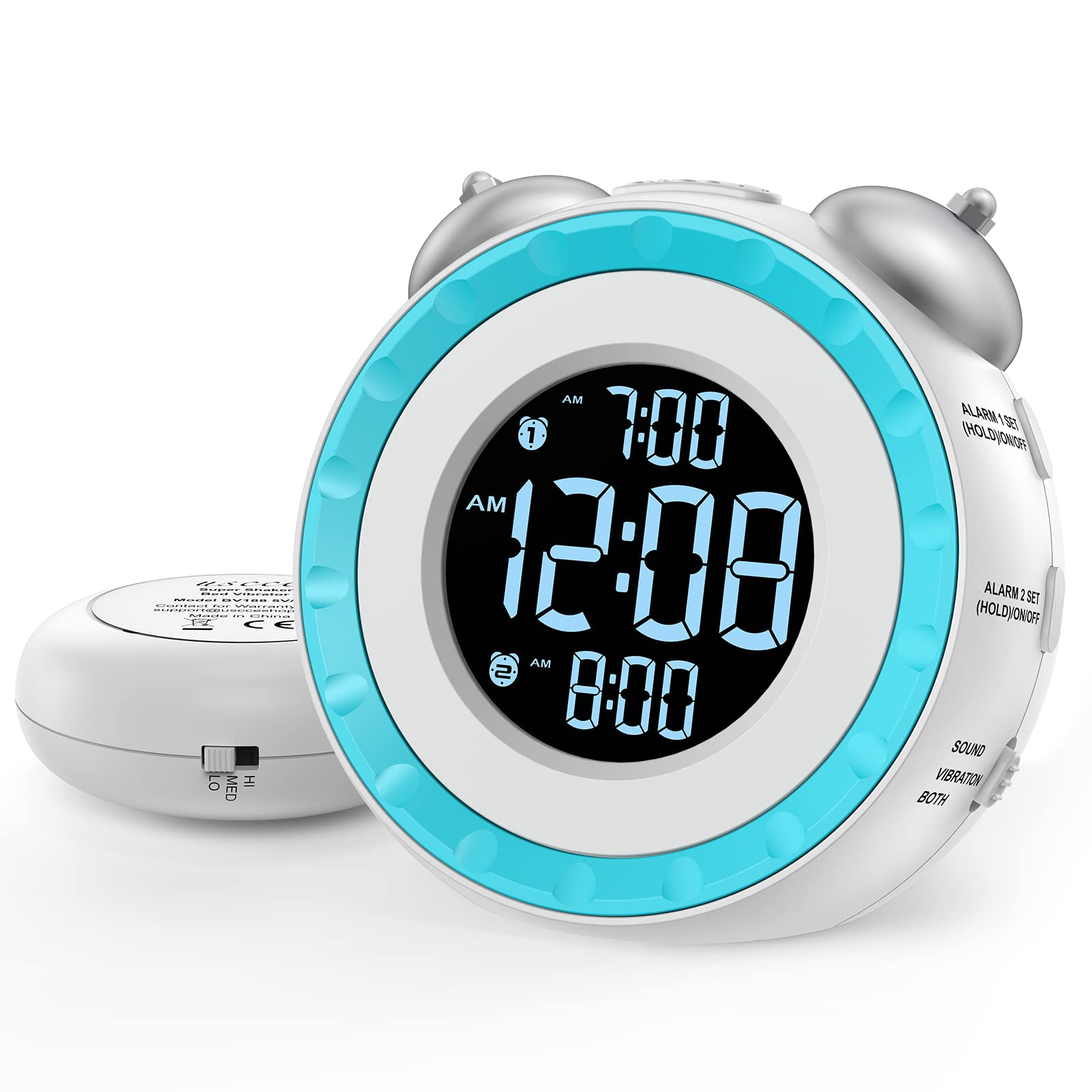 uscce front view showing clock face and alarm options for reliable waking